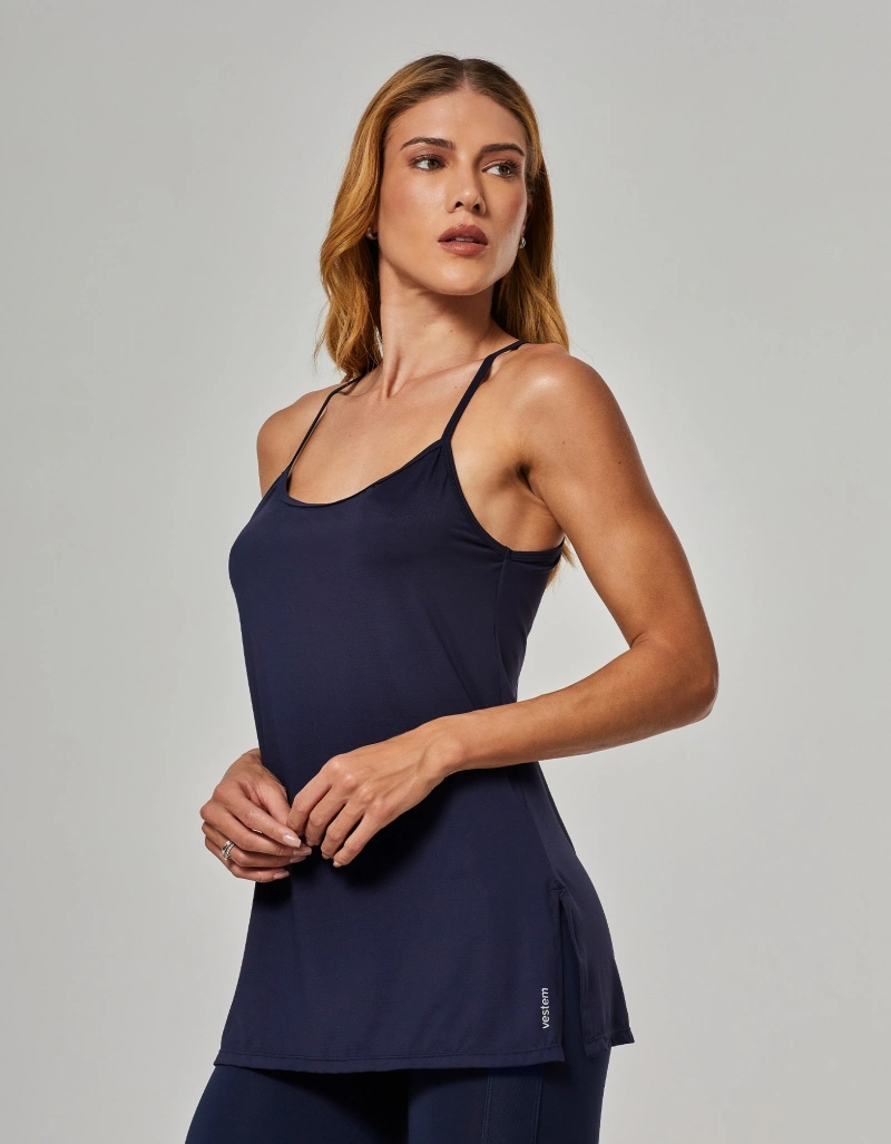 Vestem - Tank Shirt Open Back Harmony Dark Navy - REG860.O26.C0173