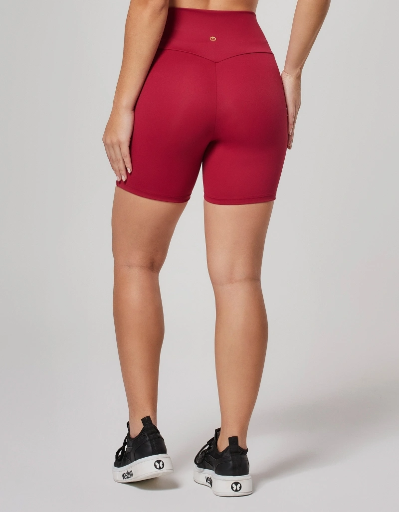 Vestem - Maya Cherry Red Shape Up Shorts with Zipper - SH766.O26.C0641