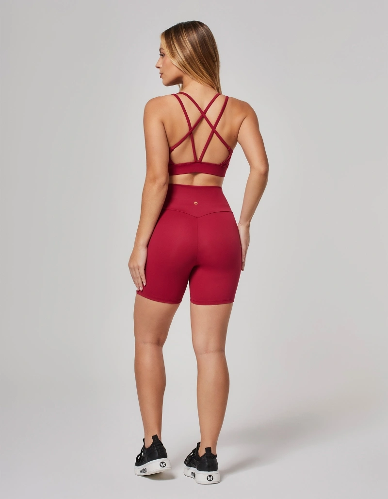 Vestem - Maya Cherry Red Shape Up Shorts with Zipper - SH766.O26.C0641