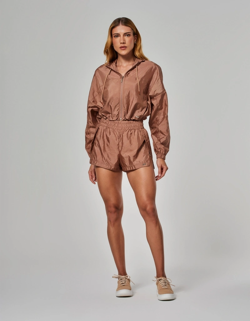 Vestem - Shorts Running Transpassado Harmony Marrom Avelã - SHR767.O26.C0705