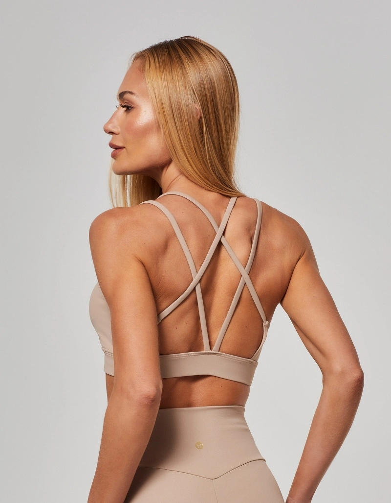 Vestem - Medium Support Top with Zipper Maya Beige Nude - TOP1242.O26.C0689