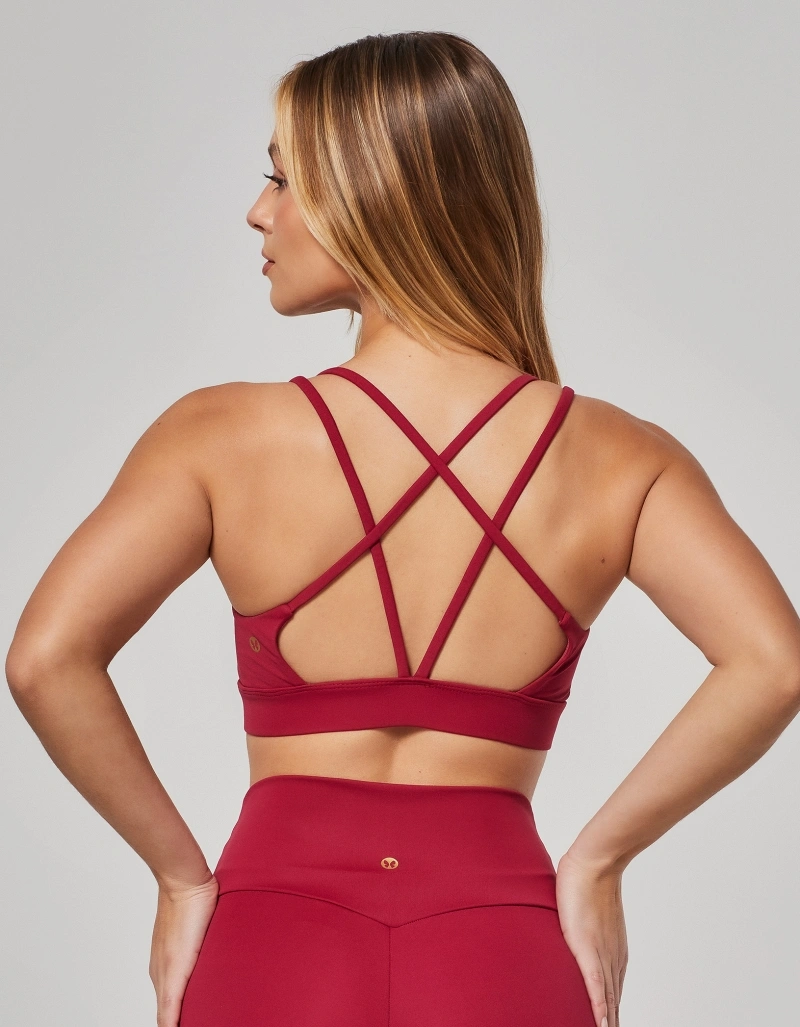Vestem - Medium Support Top with Zipper Maya Cherry Red - TOP1242.O26.C0641