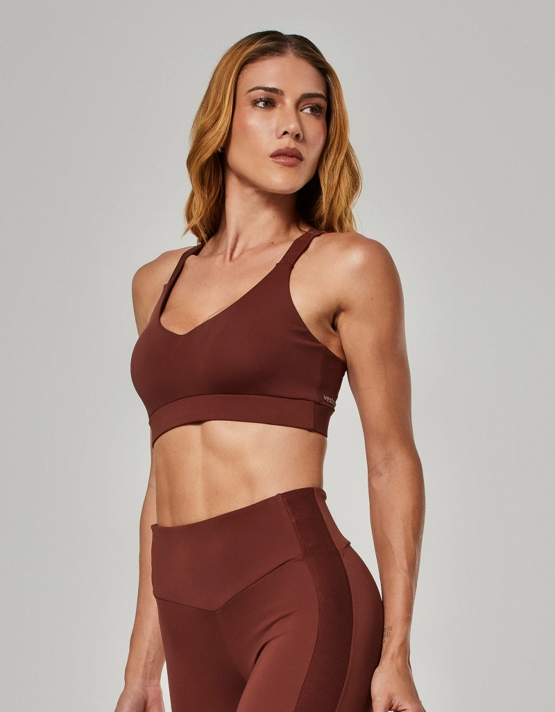 Vestem - Top Média Sustentação Harmony Marrom Sépia - TOP1256.O26.C0697