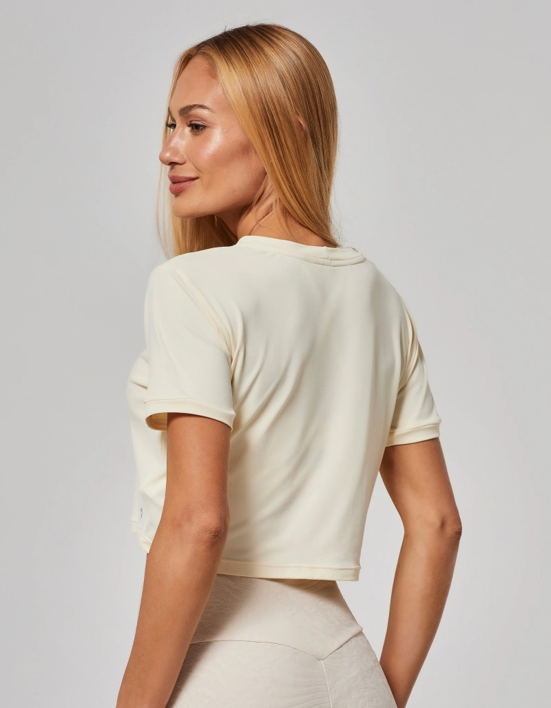 Vestem - Cropped Oops Off White Short Sleeve Shirt - BMC477.O26.C0294