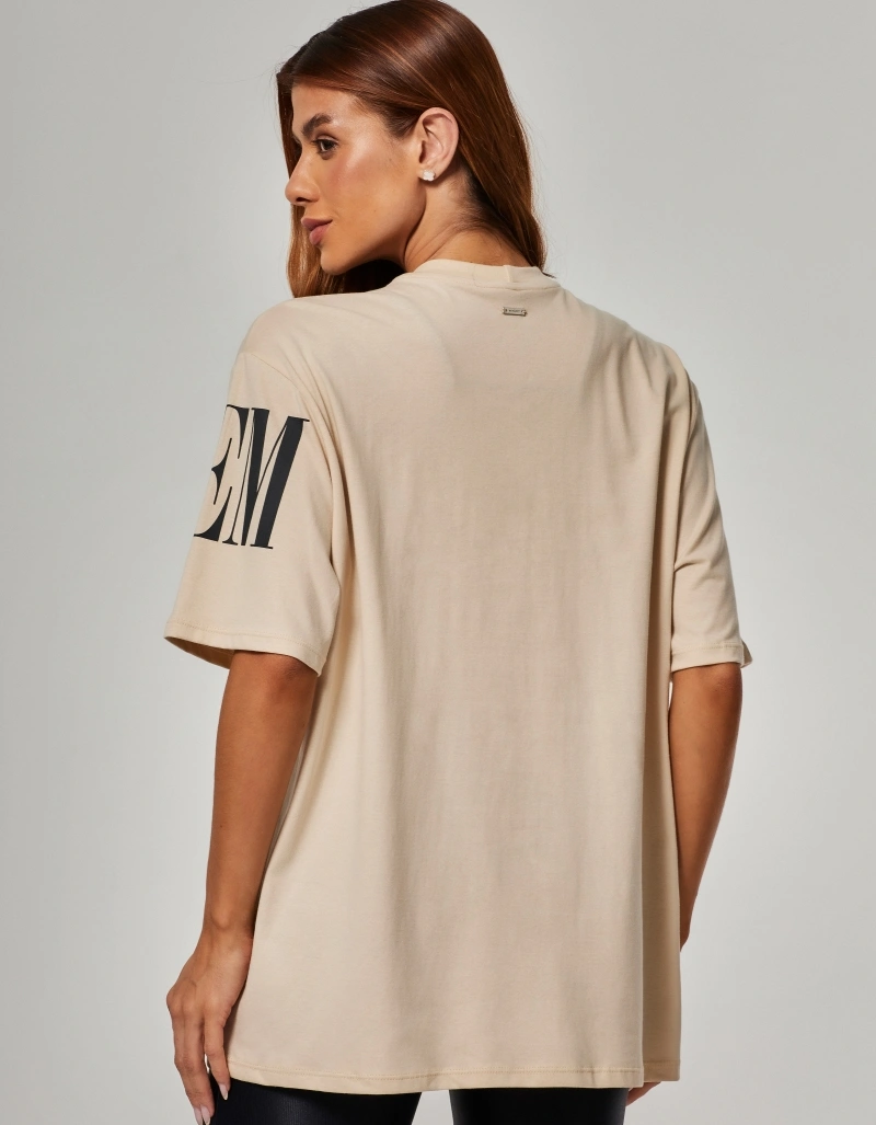 Vestem - Camiseta Oversized Vestem 2010 Bege Marfim - BMC856.O26.C0696