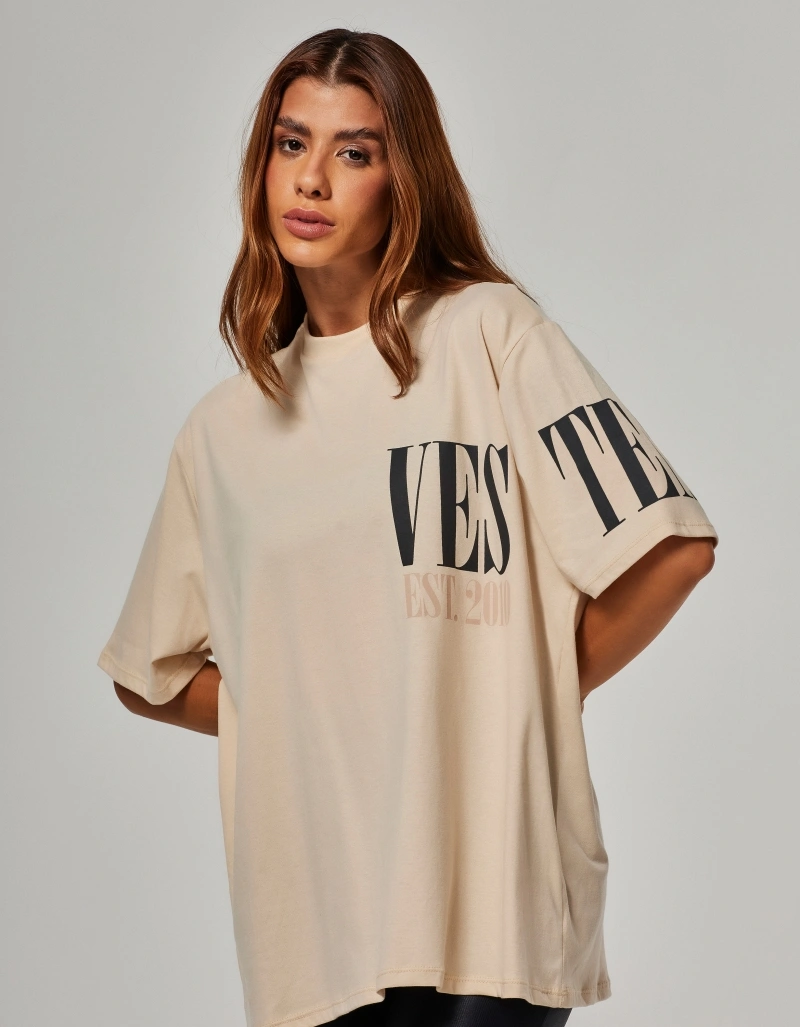 Vestem - Camiseta Oversized Vestem 2010 Bege Marfim - BMC856.O26.C0696