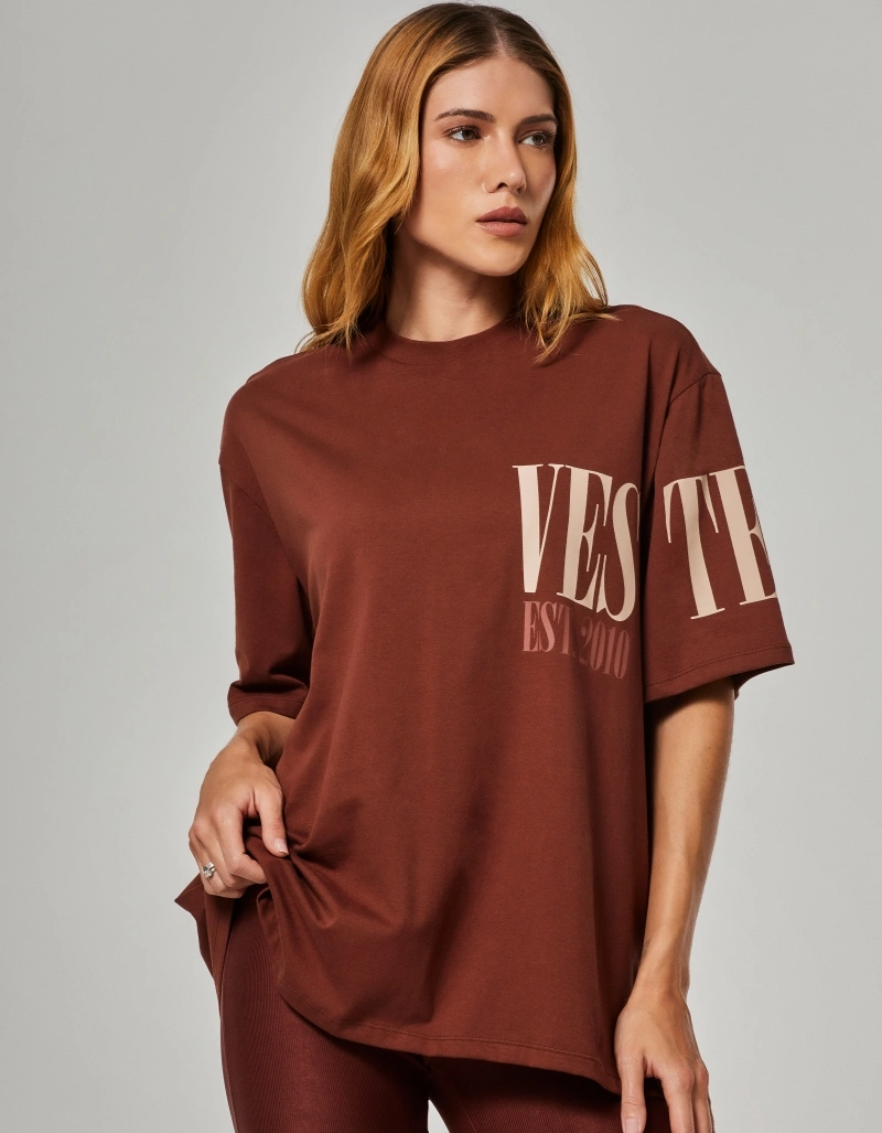 Vestem - Camiseta Oversized Vestem 2010 Marrom Sépia - BMC856.O26.C0697