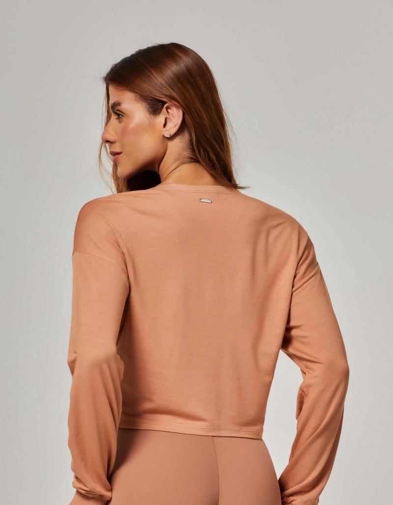 Vestem - Blusa Manga Longa com Franzido Daphne Bege Blush - BML502.O26.C0701