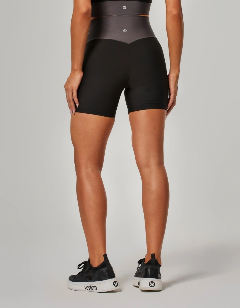 Vestem - Shorts Shape Up Transpasssado Bicolor Yara Preto - SH777.O26.C0002