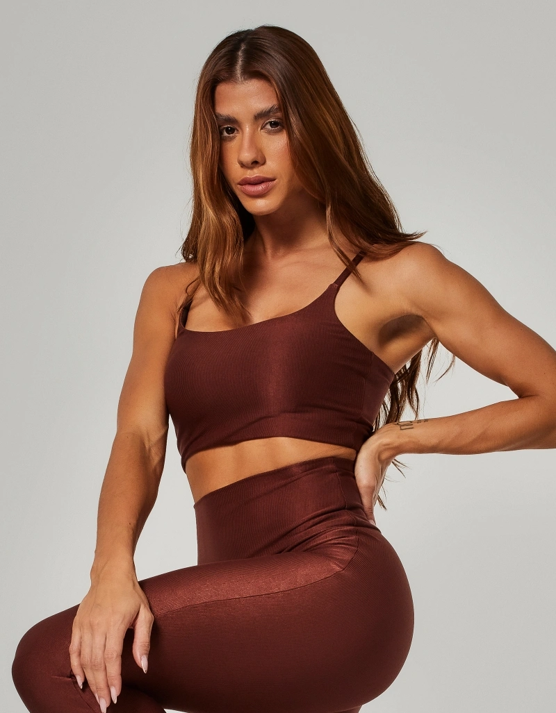 Vestem - Top Média Sustentação Tulip Marrom Sepia - TOP1273.O26.C0697