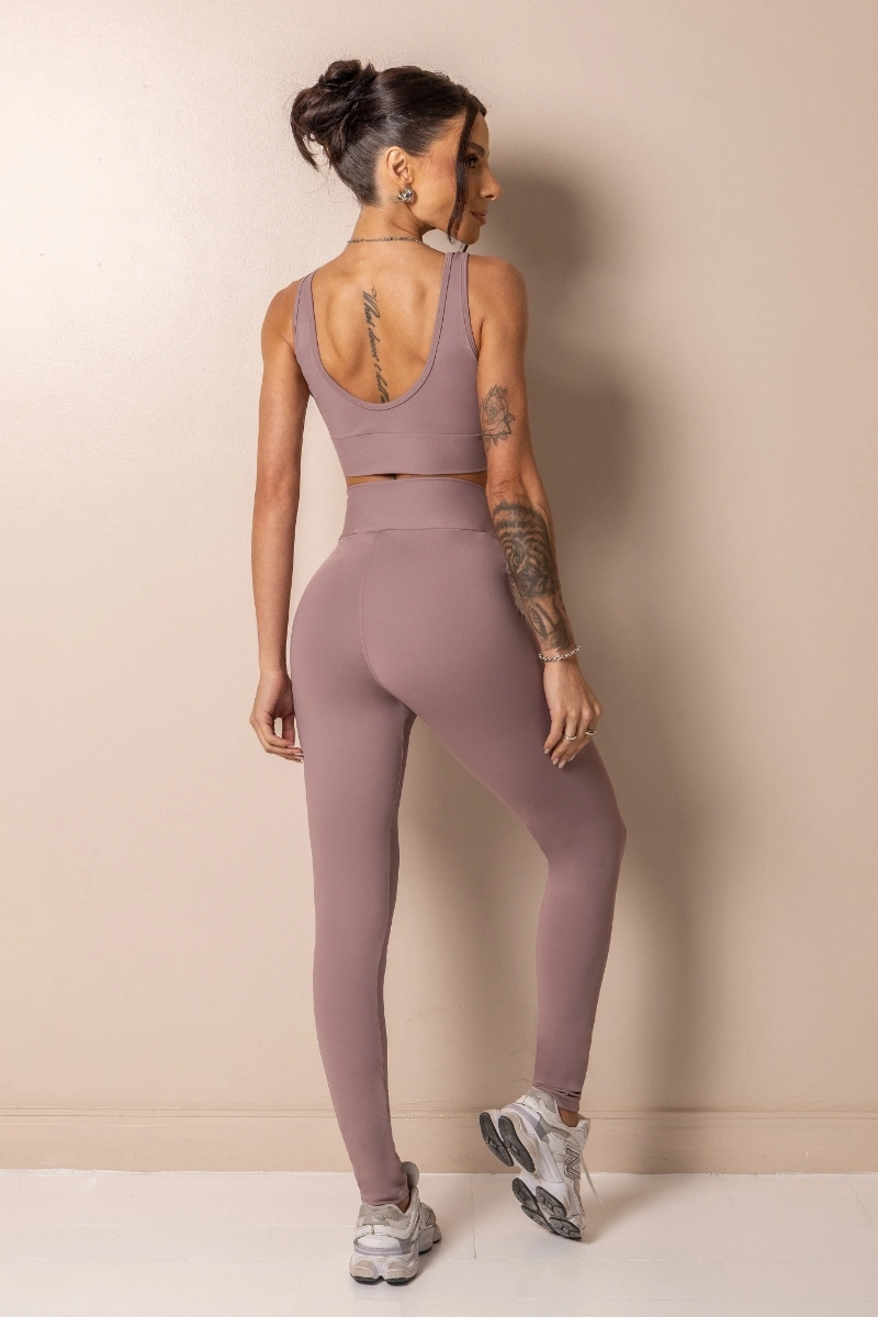 Hipkini - Posh Old Rosé Fitness Leggings with Tie - 3331771