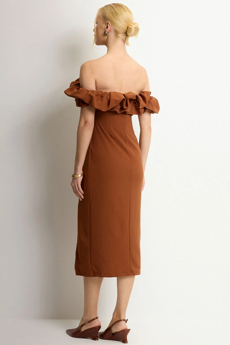 Miss Misses - Vestido Sabrina Marrom - 54464214