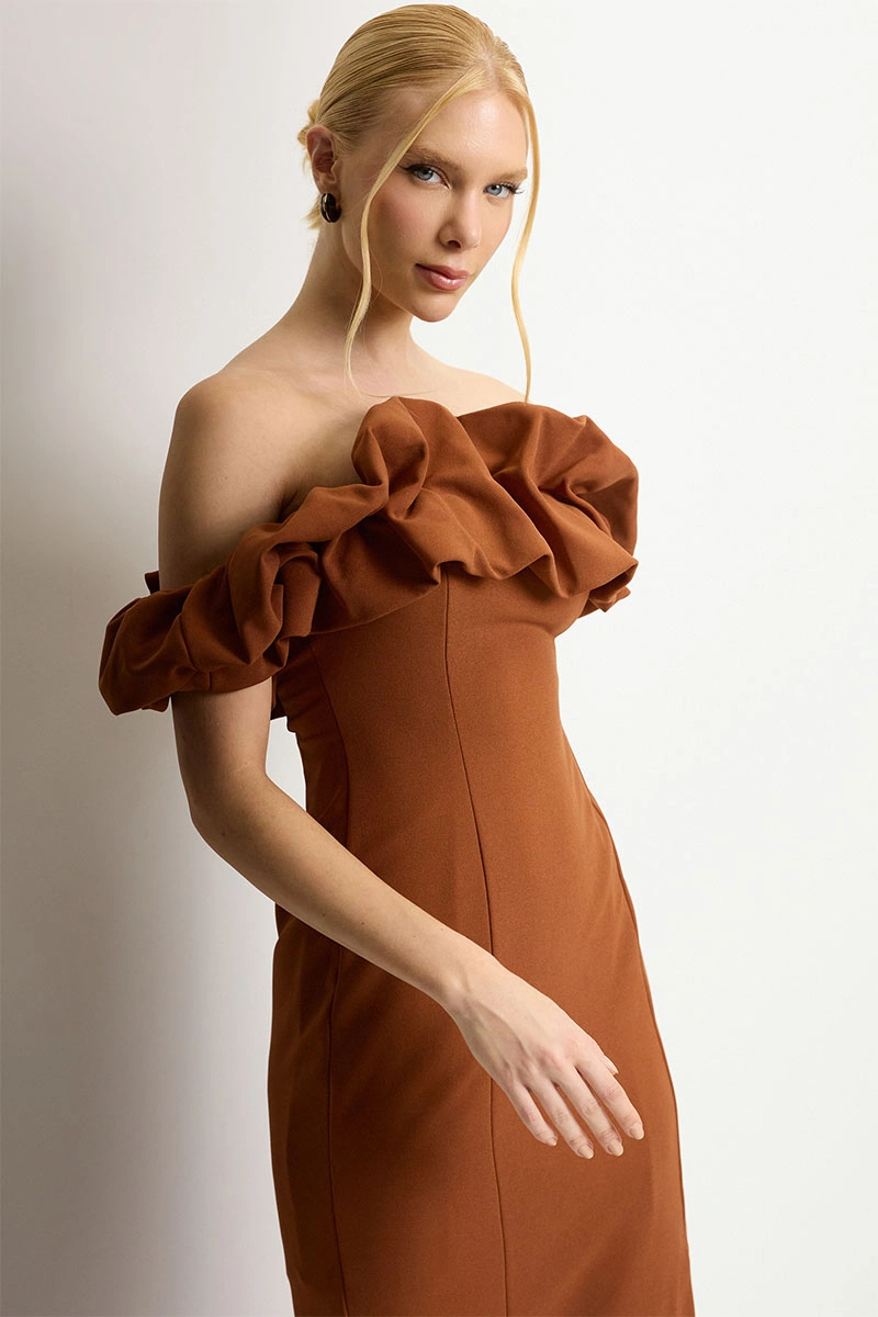 Miss Misses - Vestido Sabrina Marrom - 54464214