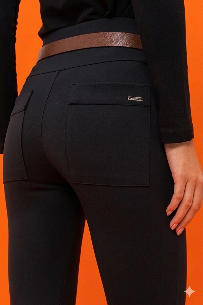 Hidrogênio - CALÇA MONTARIA C/ NERVURA E BOLSOS PRETO - 20738001