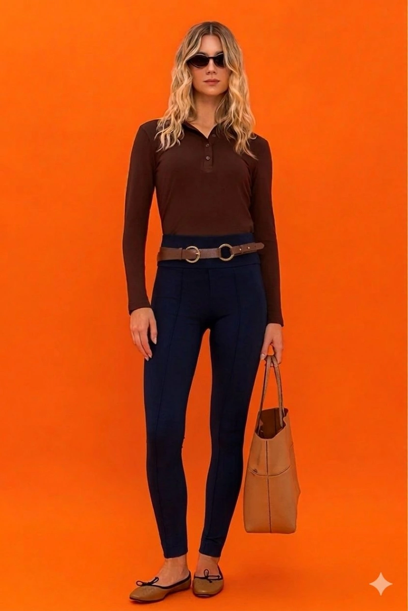 Hidrogênio - CALÇA MONTARIA C/ NERVURA E BOLSOS MARINHO - 20738004