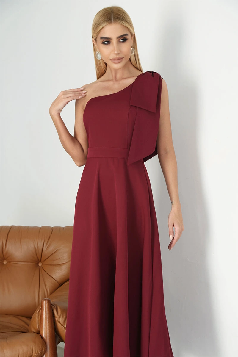 Miss Misses - Vestido Glaucia Midi Vinho - 54625006