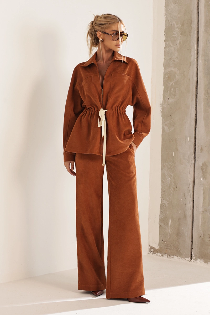 Dot Clothing - Set Dot Clothing Ariane Caramel Jacket and Pants - 2998BEGE