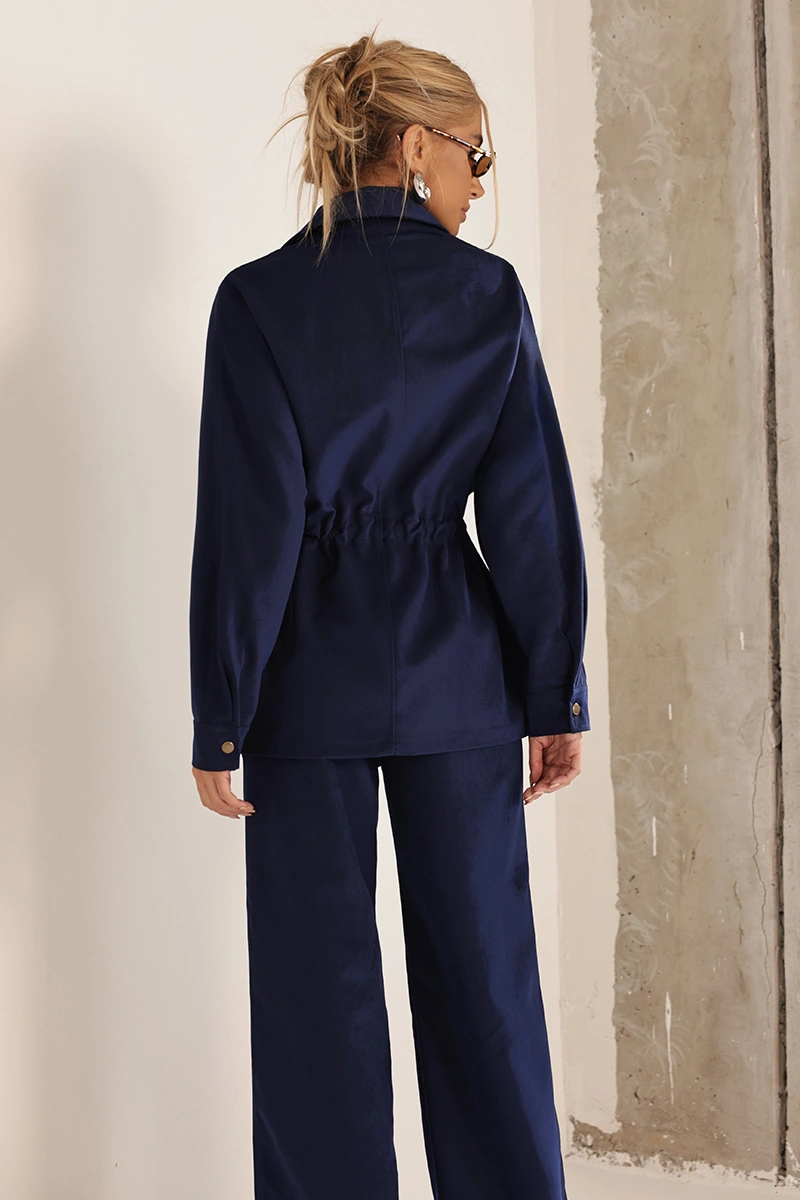Dot Clothing - Set Dot Clothing Ariane Navy Blue Jacket and Pants - 2998AZUL