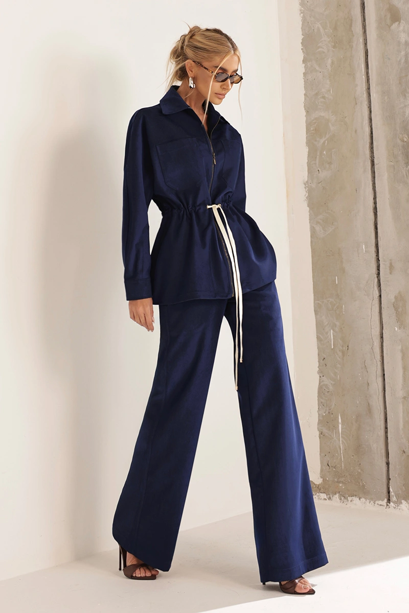 Dot Clothing - Set Dot Clothing Ariane Navy Blue Jacket and Pants - 2998AZUL