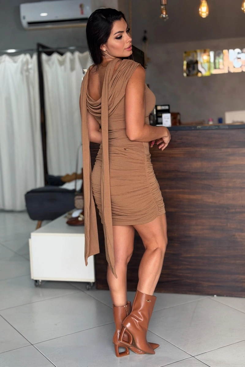 LANÇA PERFUME - Short Sleeveless Dress with High Neck - Lança Perfume - 12518