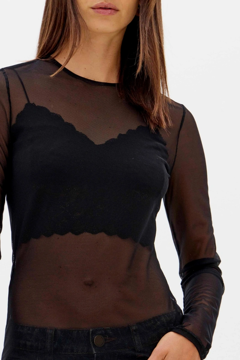 LANÇA PERFUME - Tulle Shirt with Long Sleeves by Lança Perfume - 9642