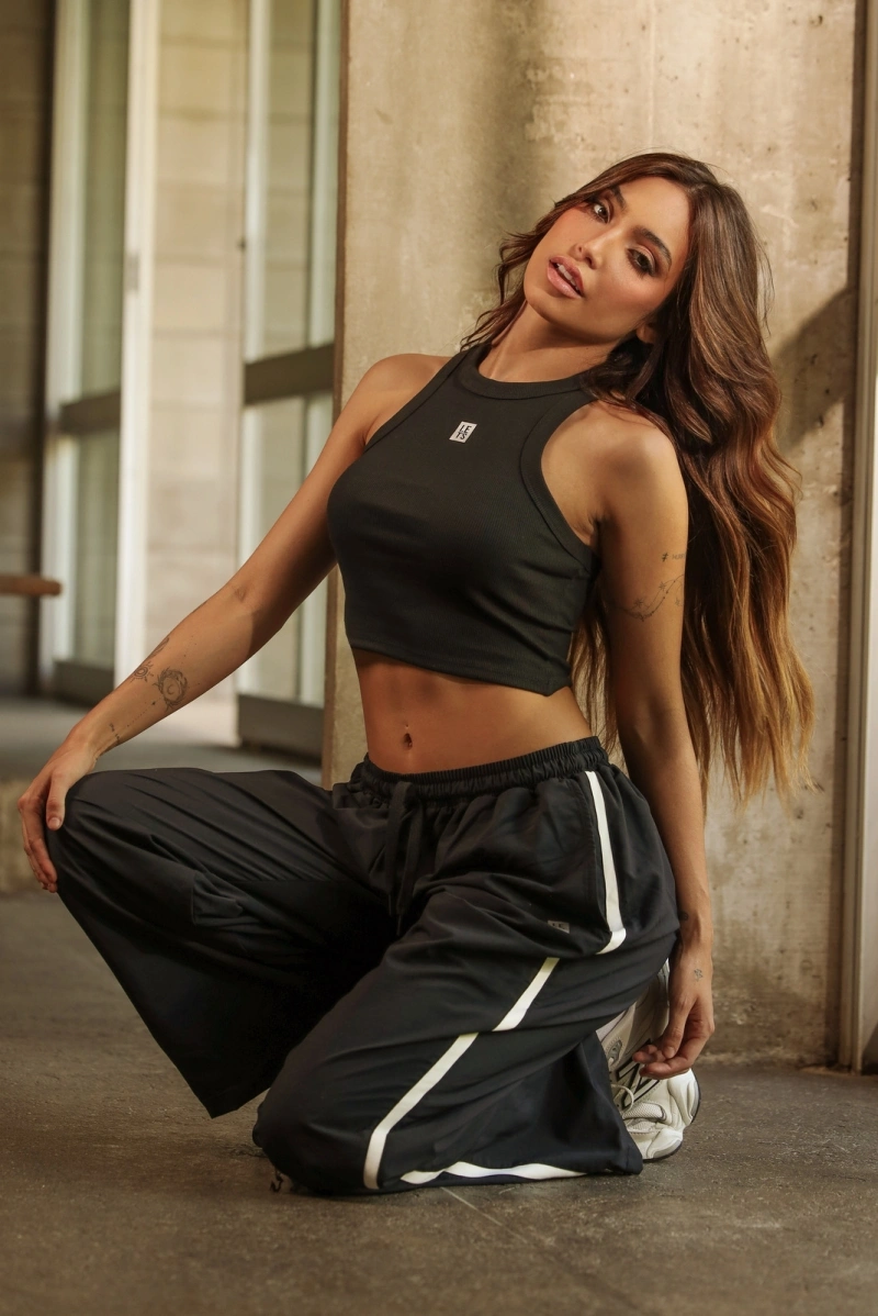 Lets Gym - Cropped Rib Basic Preto - 3245PT