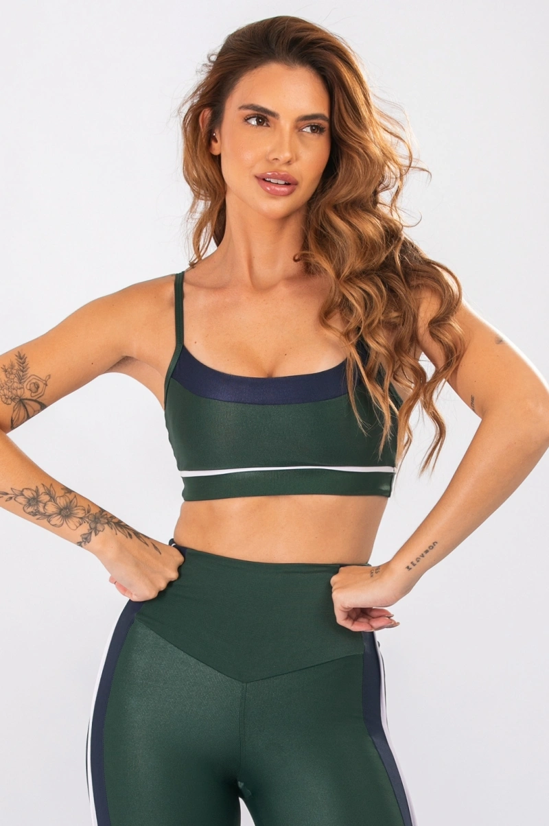 Lets Gym - Top Leeds Esmeralda Escuro - 3276ESME