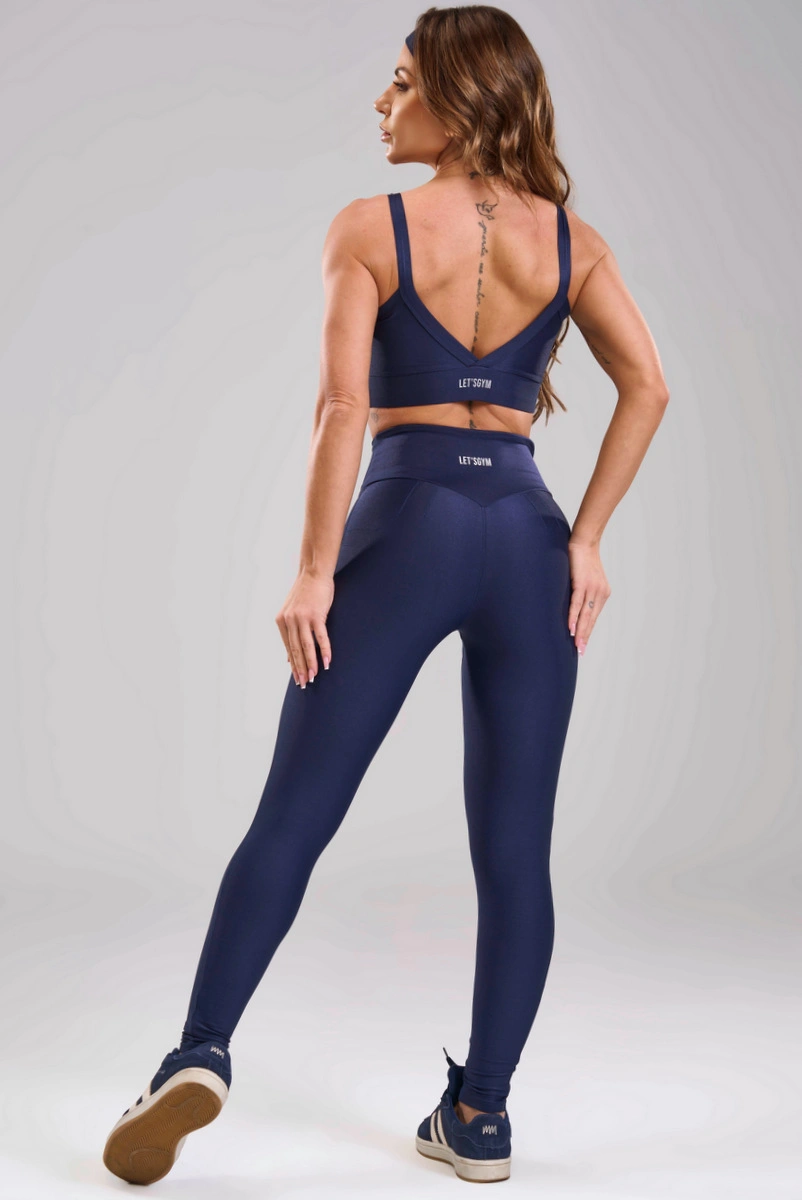 Lets Gym - New Bright Navy Blue Leggings - 3314NB