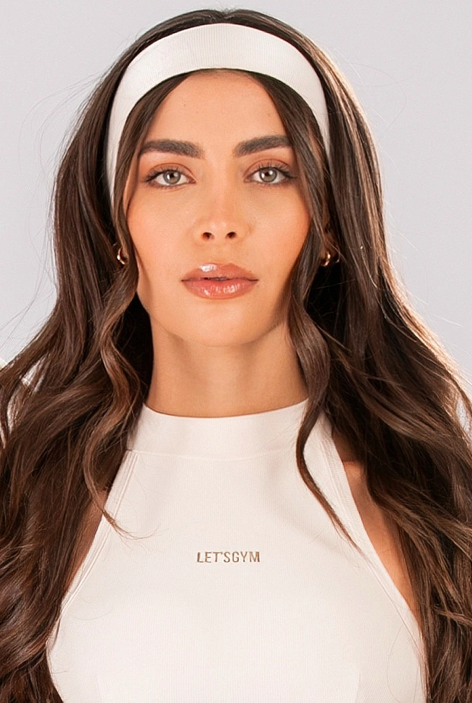 Lets Gym - Faixa De Cabelo New Bright Off White - 3316OFW