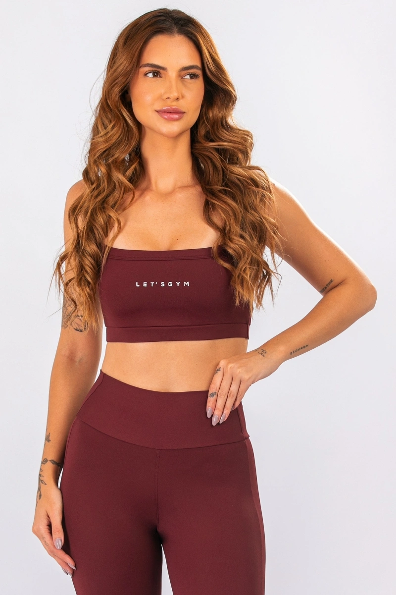 Lets Gym - Top Basic Tunning Burgundy - 3326BG