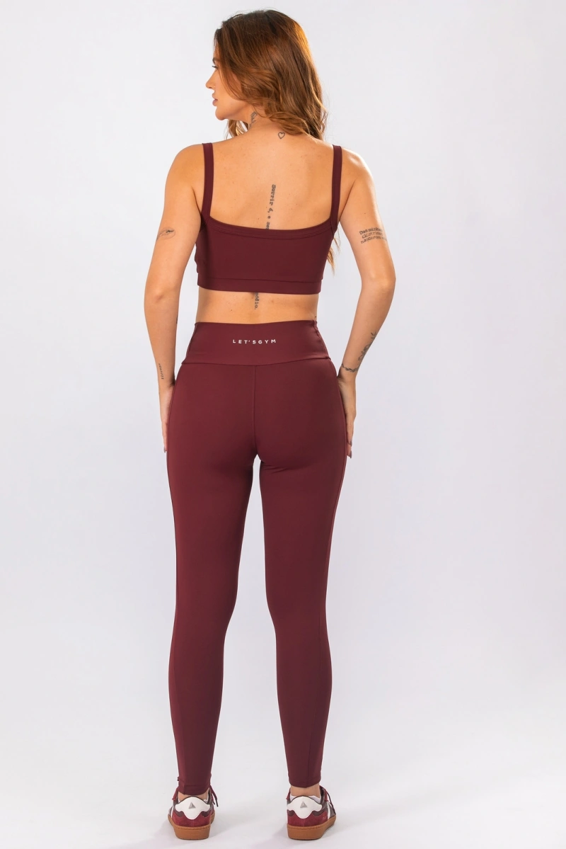 Lets Gym - Top Basic Tunning Burgundy - 3326BG