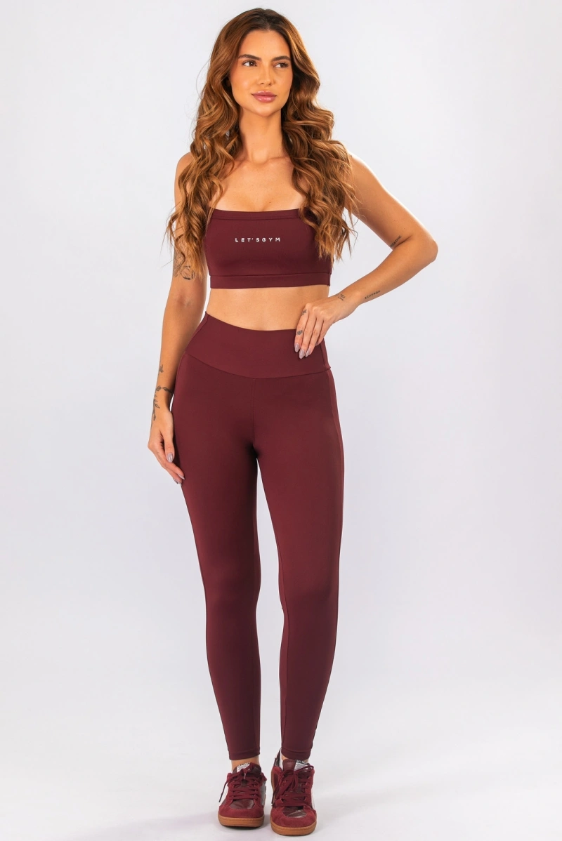 Lets Gym - Top Basic Tunning Burgundy - 3326BG