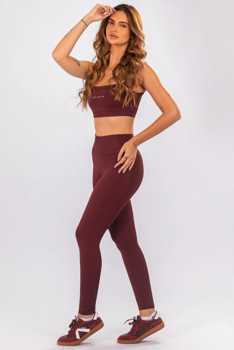 Lets Gym - Top Basic Tunning Burgundy - 3326BG