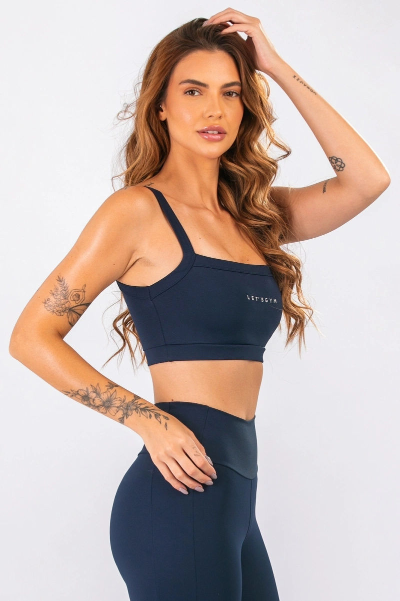 Lets Gym - Top Basic Tunning Navy Blue - 3326NB