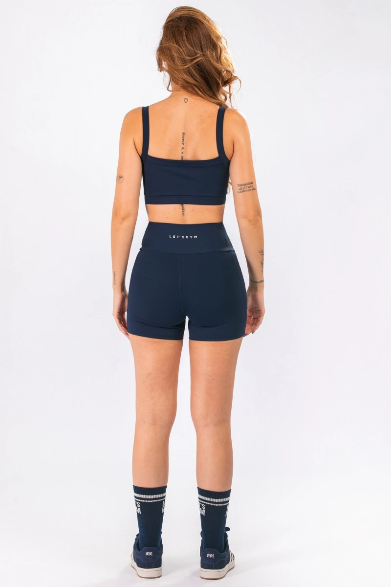 Lets Gym - Short Basic Tunning Navy Blue - 3329NB