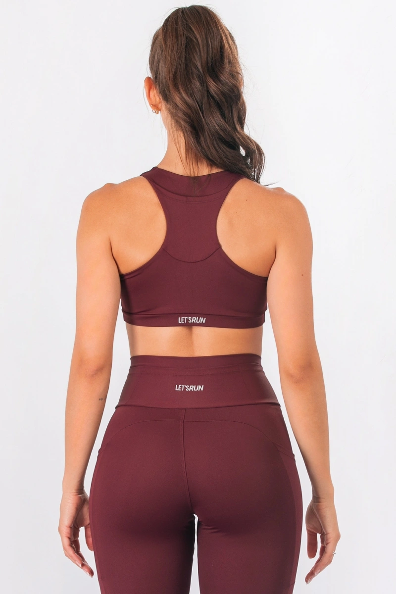 Lets Gym - Top Let's Run Burgundy - 3354BG