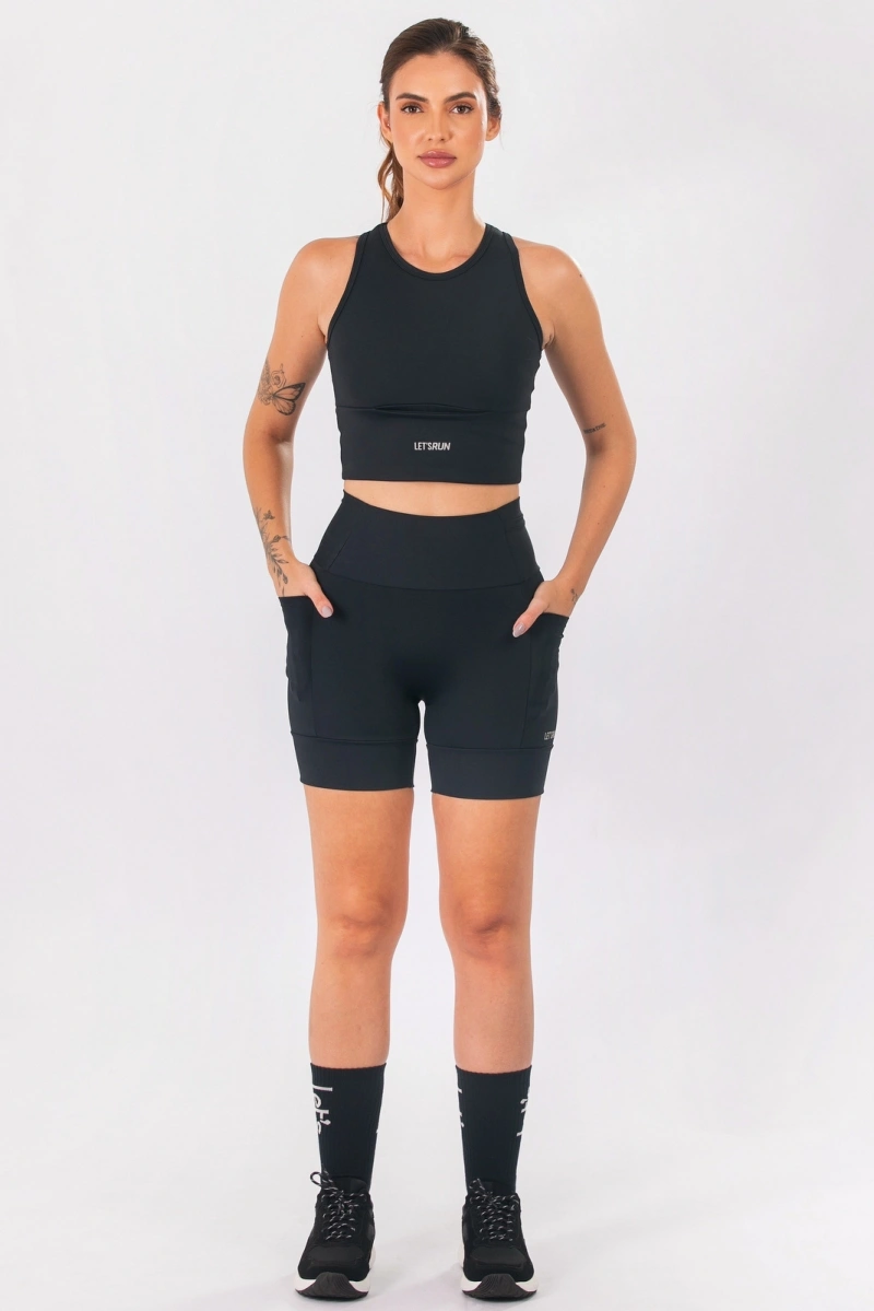 Lets Gym - Black Let's Run Shorts - 3356PT