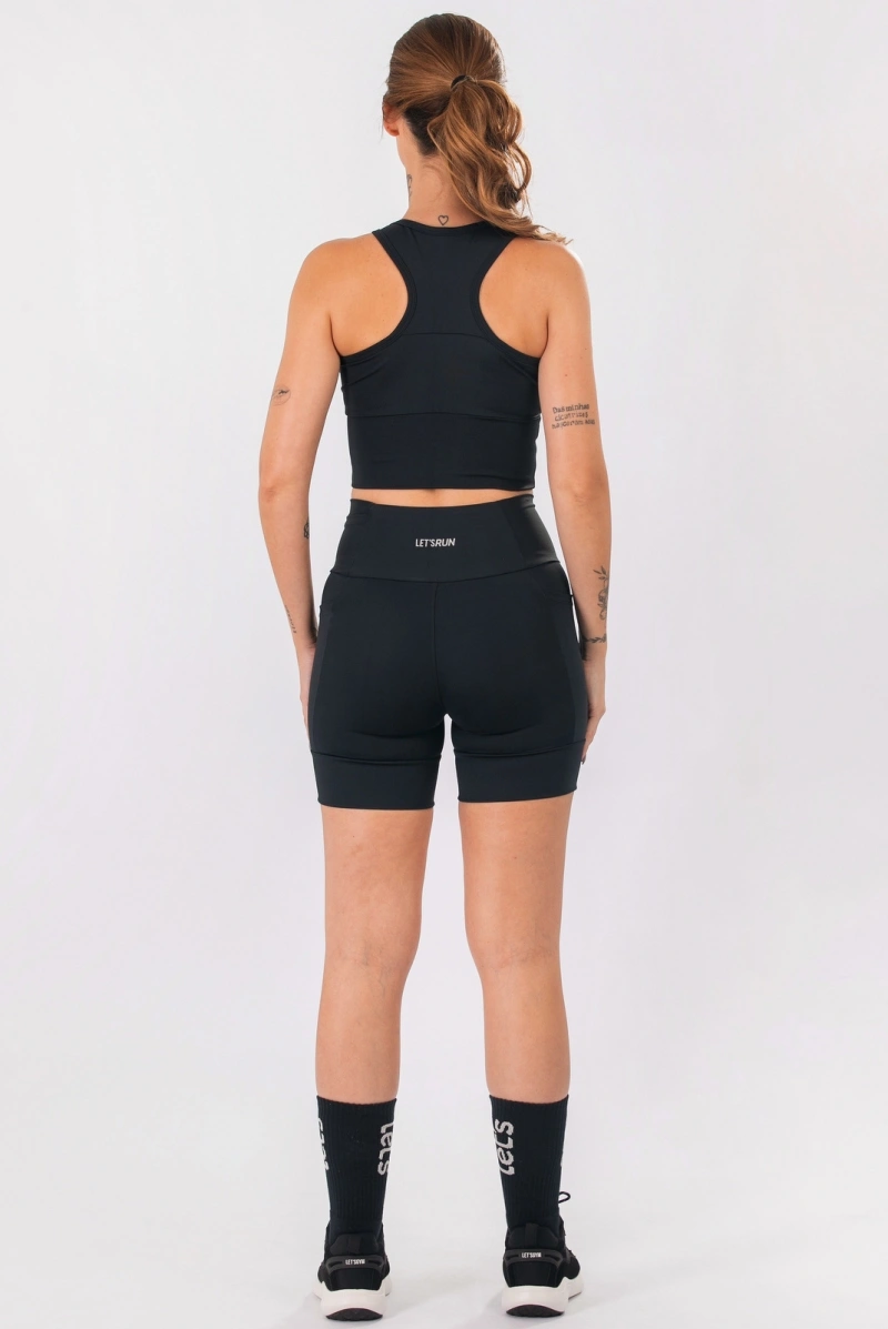Lets Gym - Black Let's Run Shorts - 3356PT