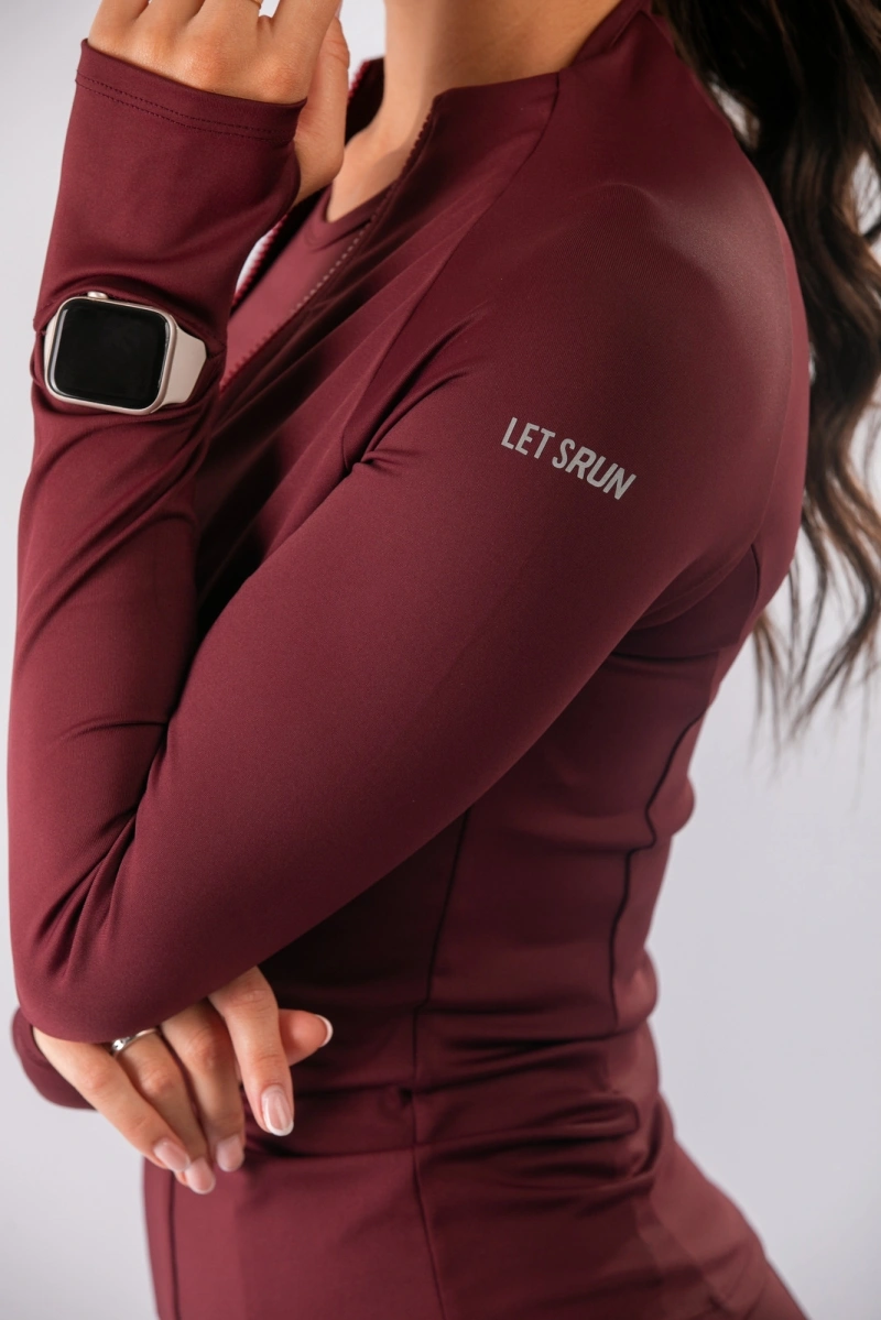 Lets Gym - Jacket Let's Run Burgundy - 3358BG