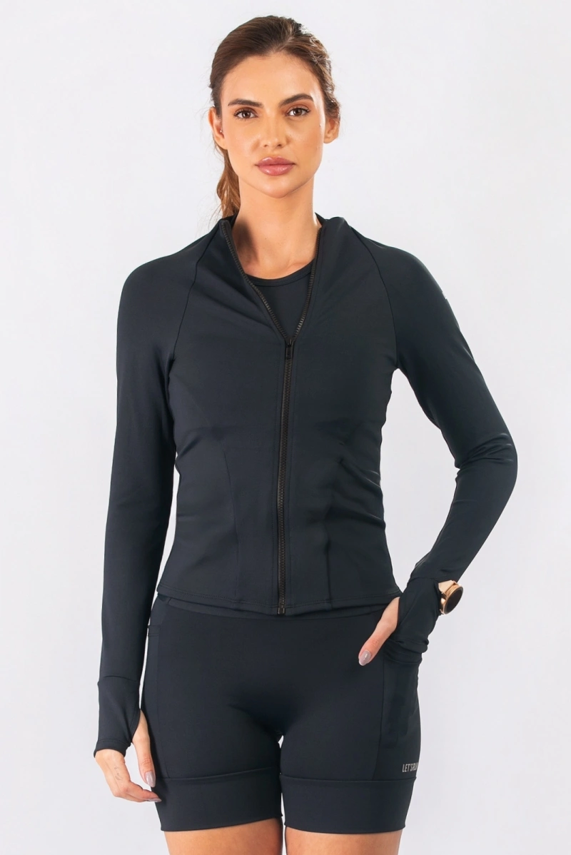 Lets Gym - Black Let's Run Jacket - 3358PT