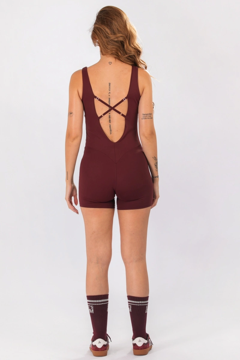 Lets Gym - Macaquinho Court Burgundy - 3373BG