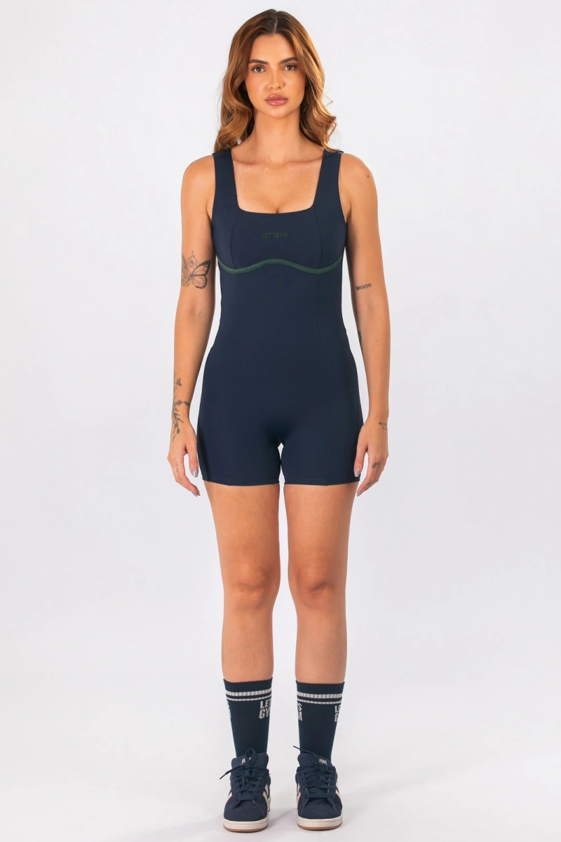 Lets Gym - Macaquinho Court Navy Blue - 3373NB
