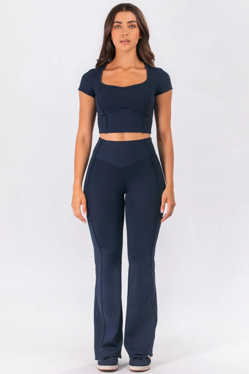 Lets Gym - Cropped Intense Navy Blue - 3380NB