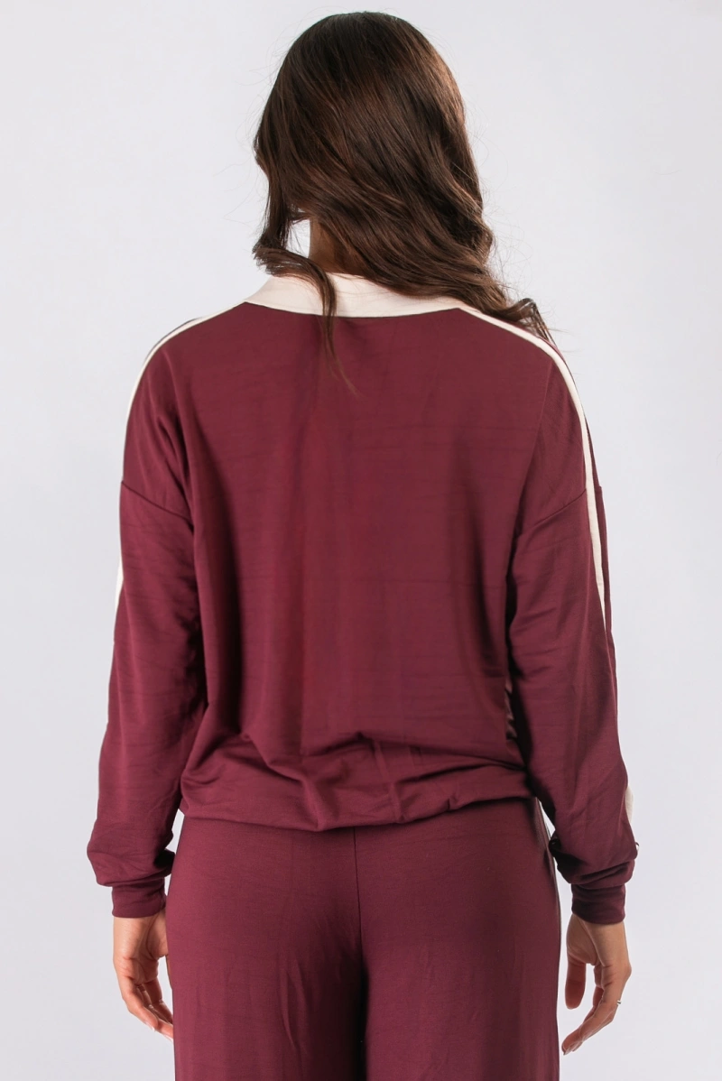 Lets Gym - Moletom Court Burgundy - 3390BG