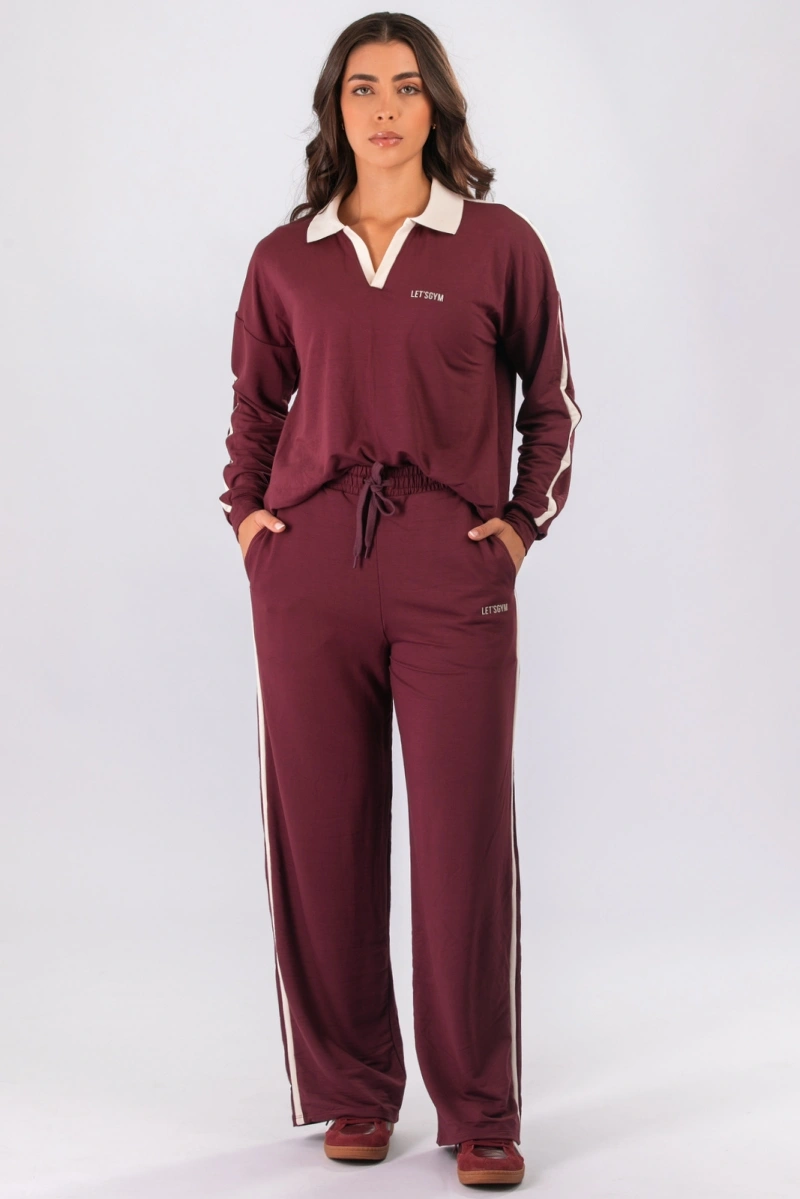 Lets Gym - Moletom Court Burgundy - 3390BG
