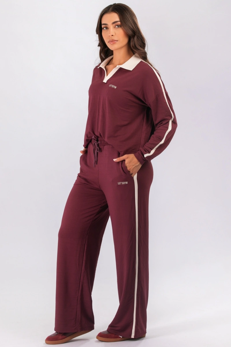 Lets Gym - Moletom Court Burgundy - 3390BG