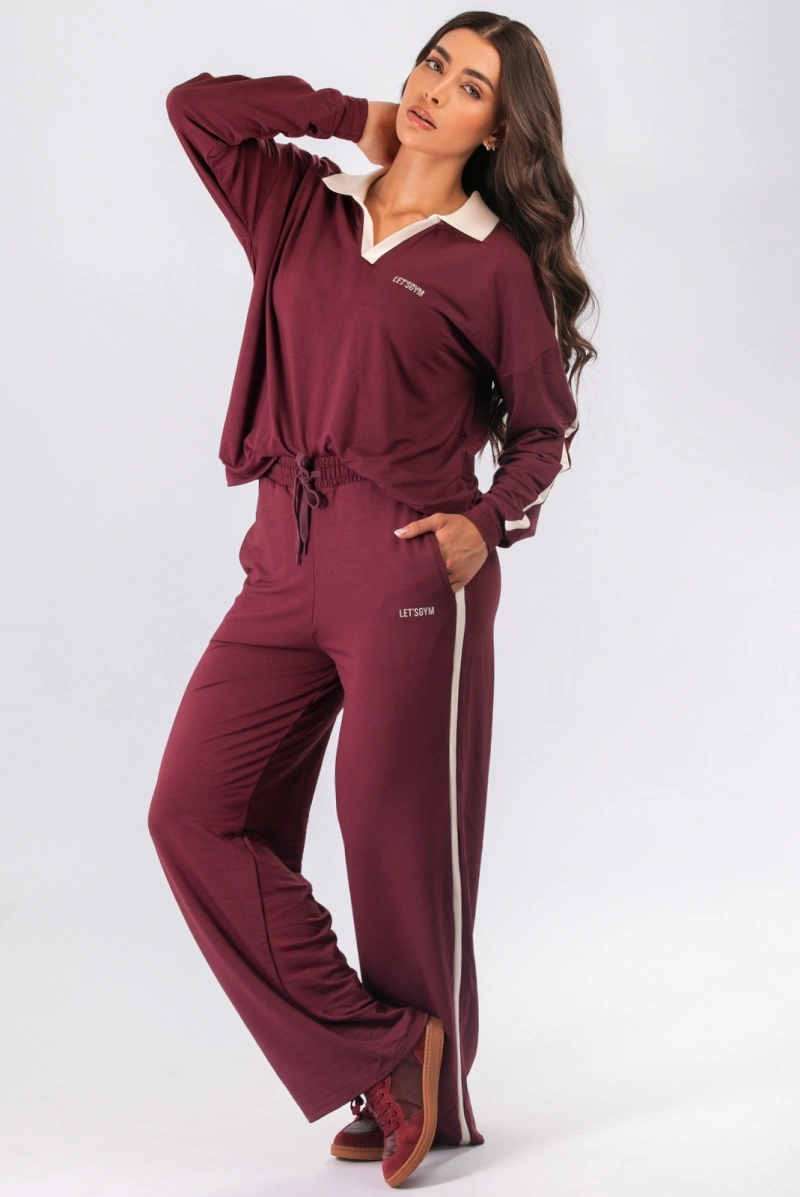 Lets Gym - Moletom Court Burgundy - 3390BG