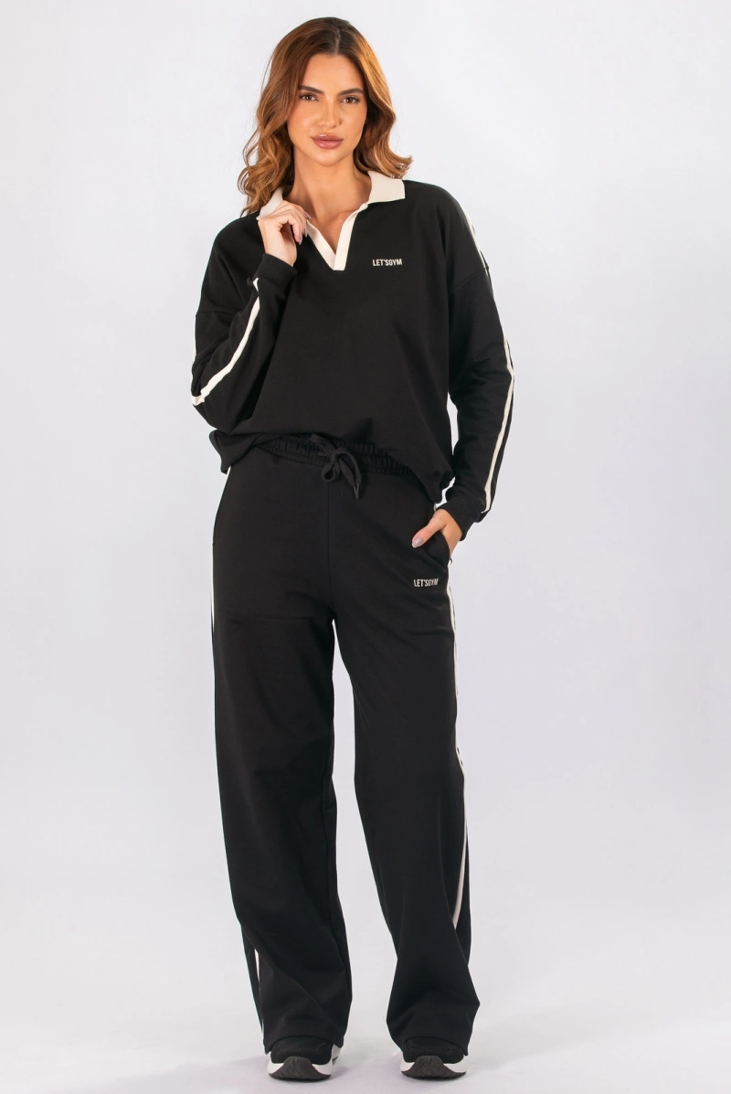 Lets Gym - Moletom Court Preto - 3390PT