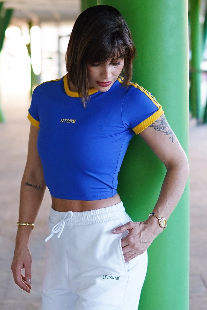 Lets Gym - Cropped Let's Gym Royal Blue - 3416RB
