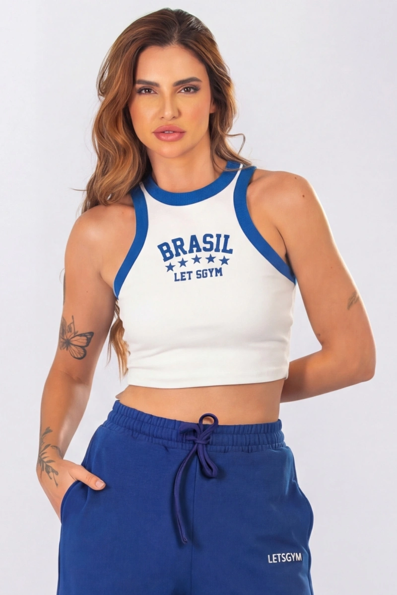 Lets Gym - Cropped Rib Basic Lets Gol Chantilly - 3419CTL